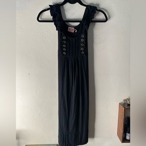Juicy Couture Black Ruffle Dress Size P